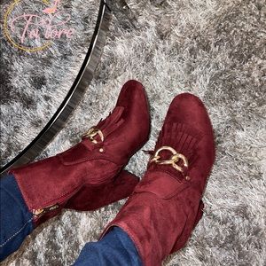 Burgundy Ankle Boots